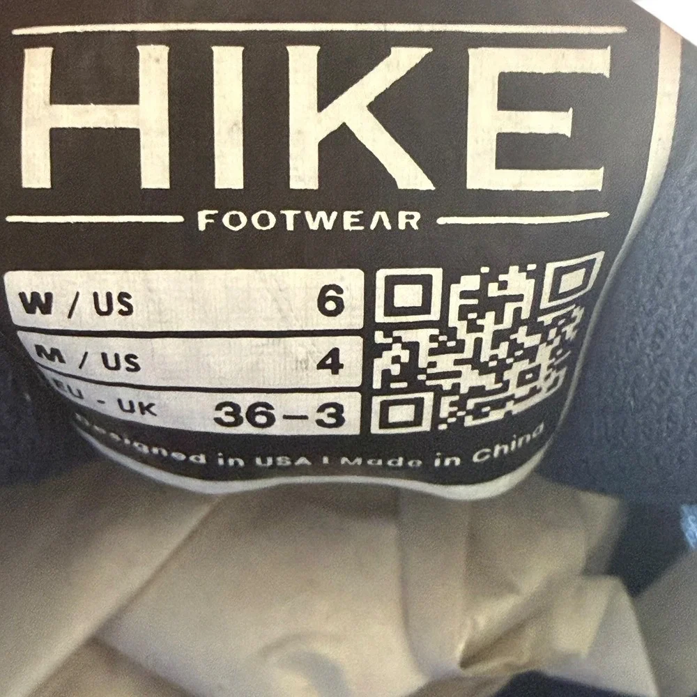 Hike Footwear HF Series Flow Barefoot Sneakers Navy Blue Wide Toe Box Size W6 M4
